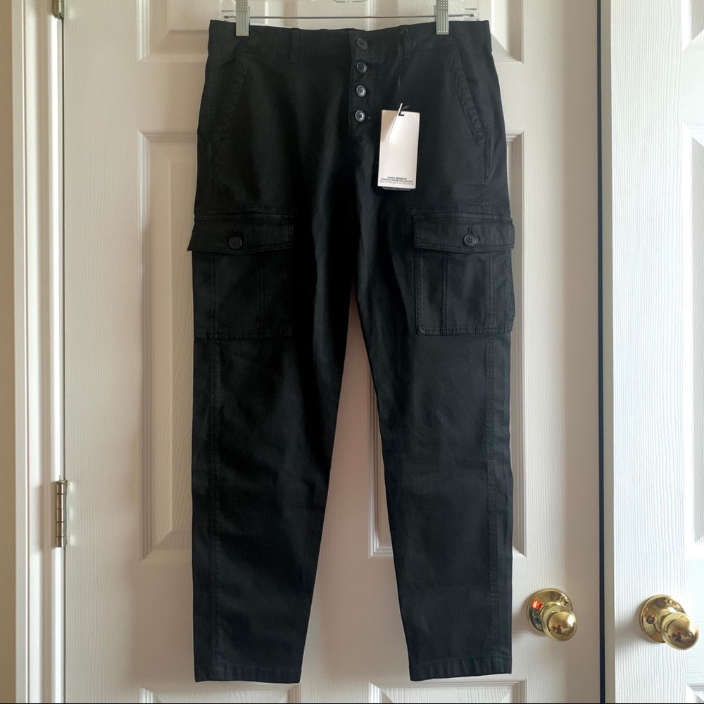 NWT ZARA BLACK ARMY CARGO PANTS SIZE 4